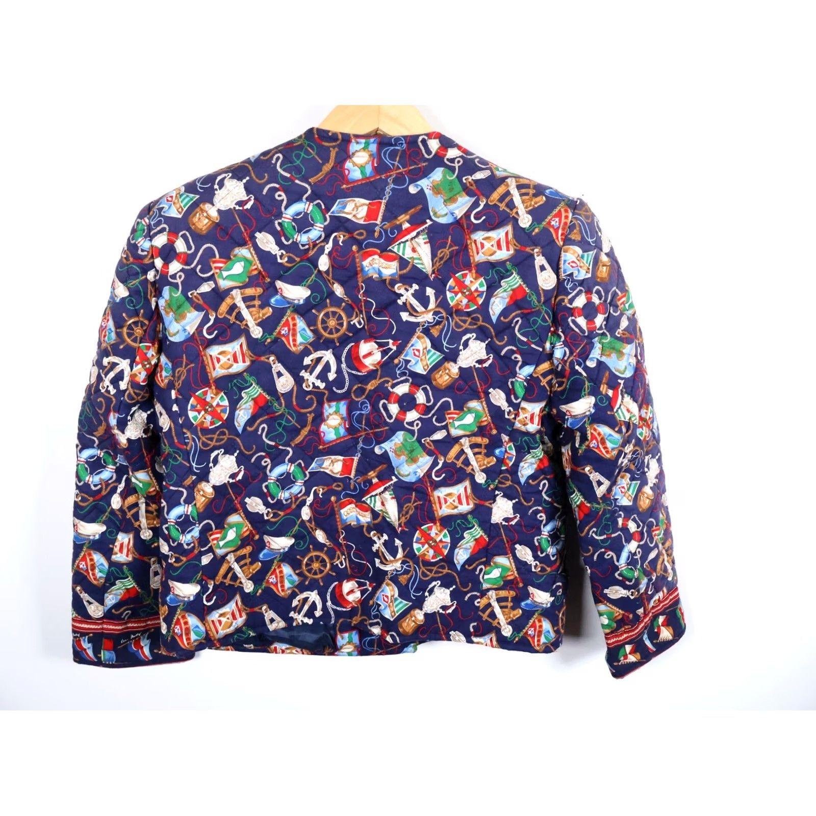 Vera Bradley Vera Bradley Nautical Quilted Jacket Womens Large Padded Blue Casual Apparel Size L / US 10 / IT 46 - 2 Thumbnail