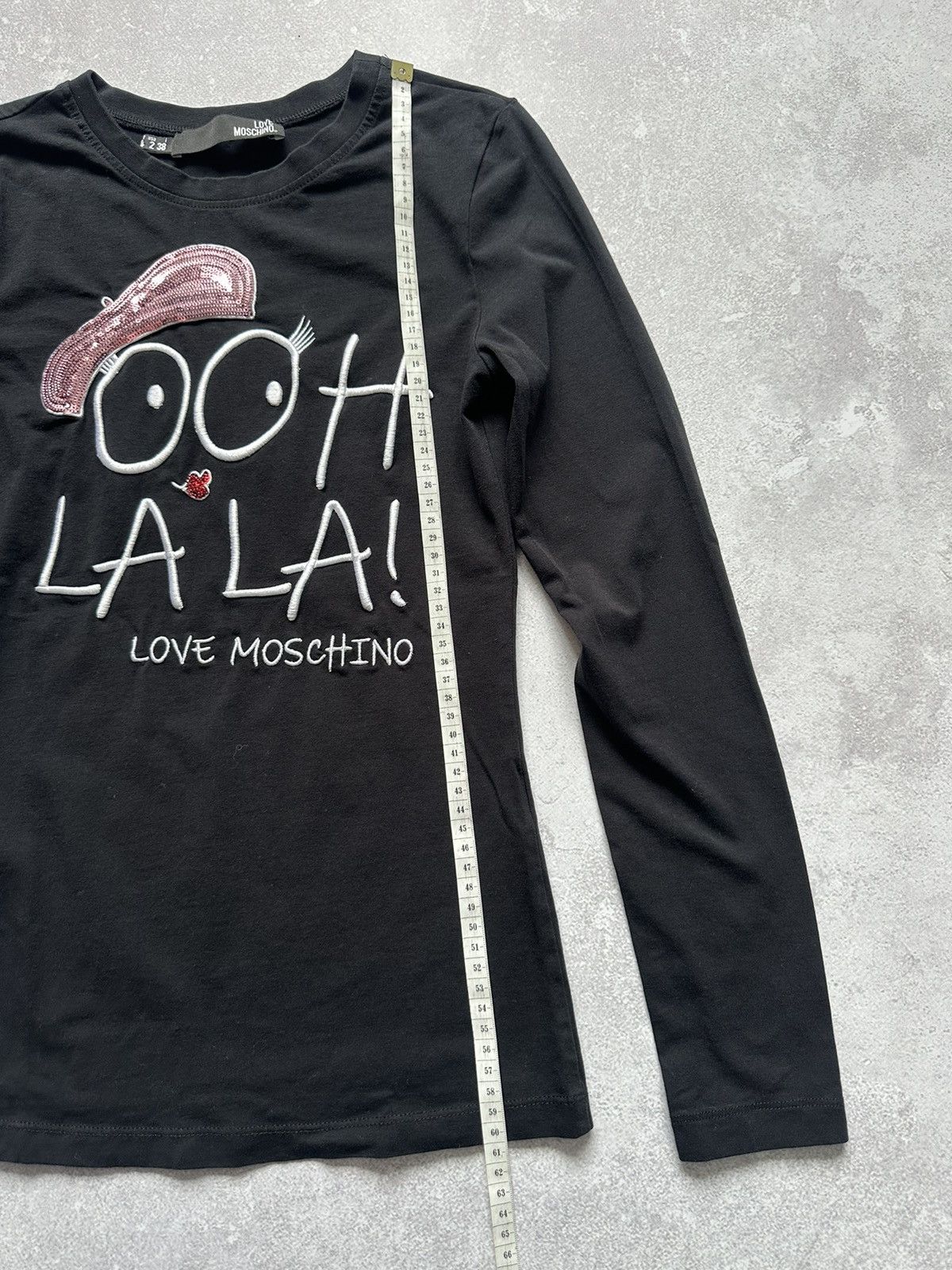 Love Moschino t shirt women long sleeve love moschino size Italy 38 Size XS / US 0-2 / IT 36-38 - 4 Thumbnail