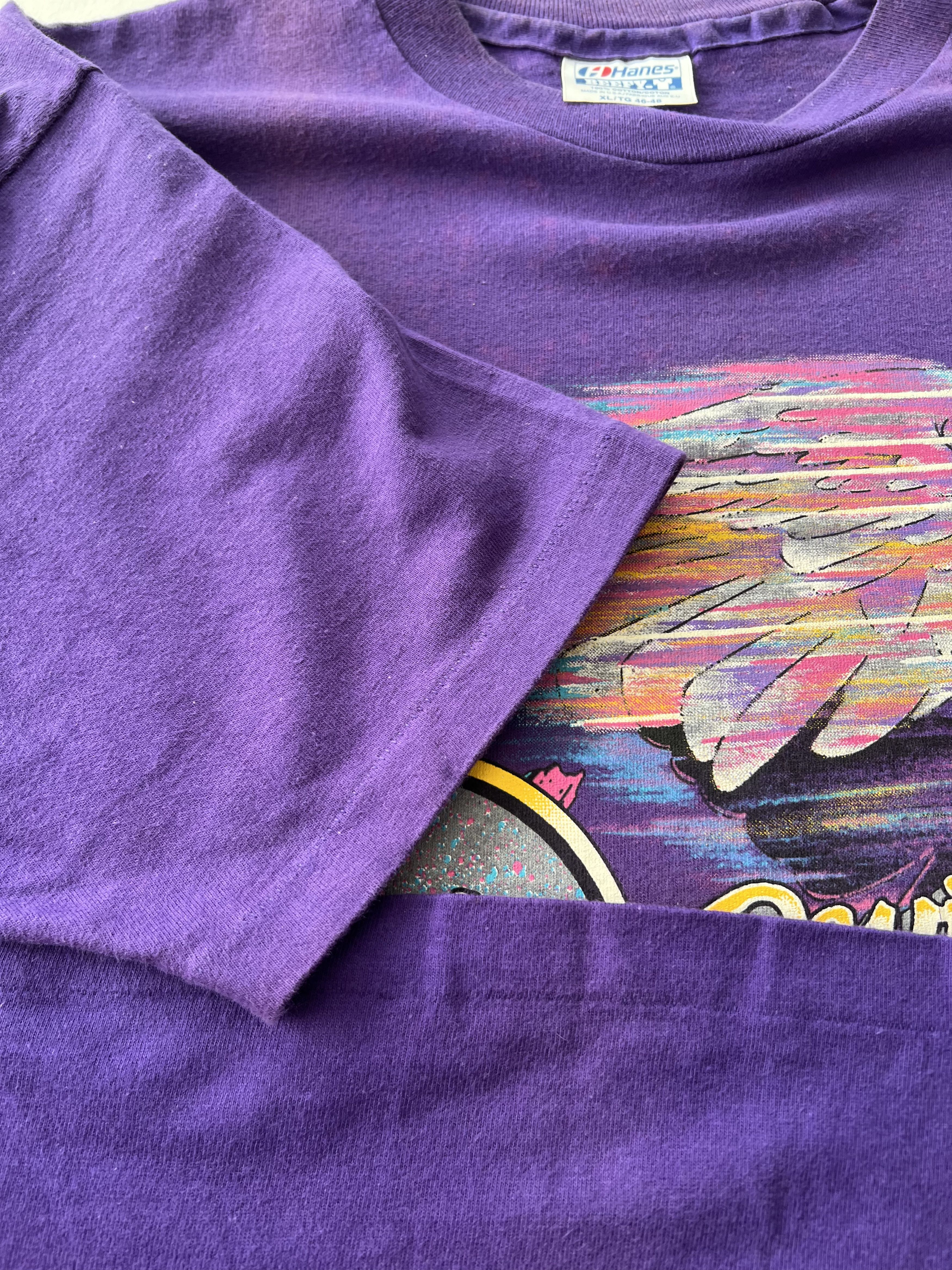 Harley Davidson Vintage 1990 Harley Davidson Eagle Milwaukee Purple T-shirt Size US XL / EU 56 / 4 - 9 Thumbnail