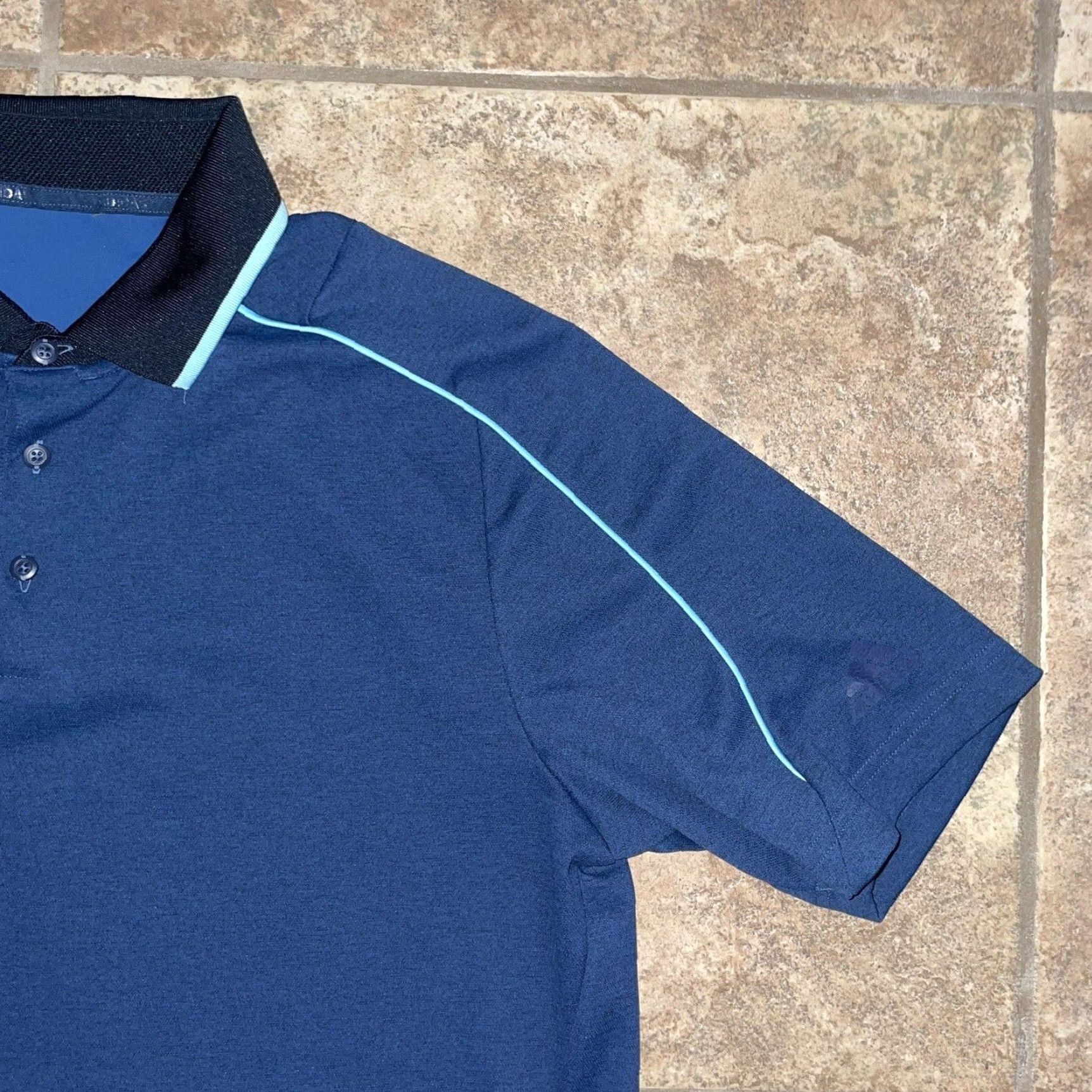 Adidas Adidas Men's Polo Shirt Short Sleeve Blue Large Casual Clothing Size US L / EU 52-54 / 3 - 3 Thumbnail