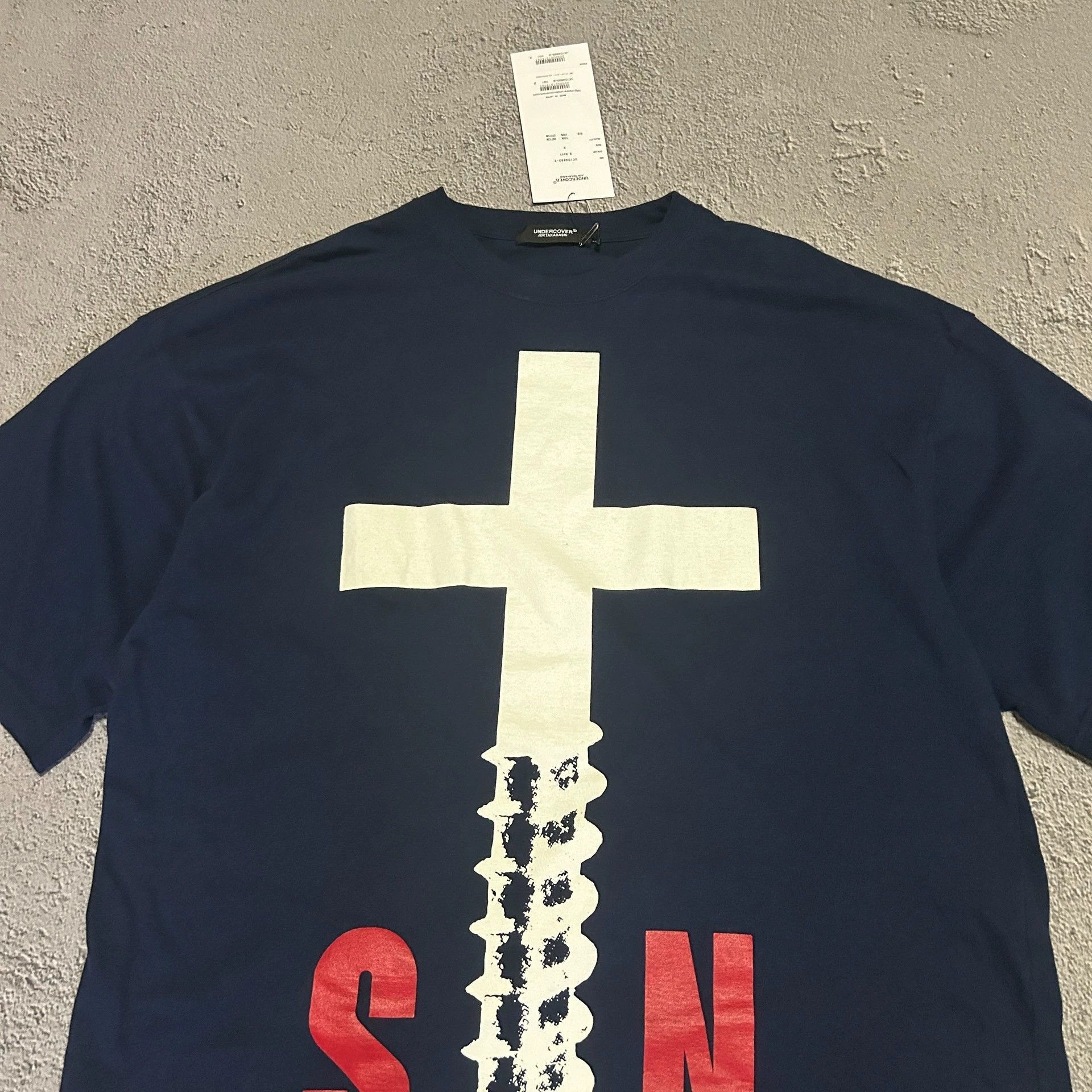 Undercover Undercover Takahashi Shield Cross dark blue short sleeve Size US M / EU 48-50 / 2 - 2 Thumbnail