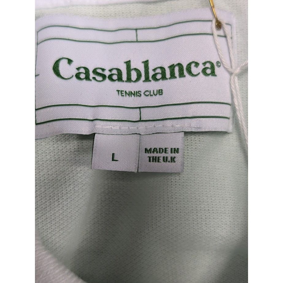 Casablanca o1rshd1 Embroidered Cotton Polo Shirt in Mint Size US L / EU 52-54 / 3 - 12 Thumbnail