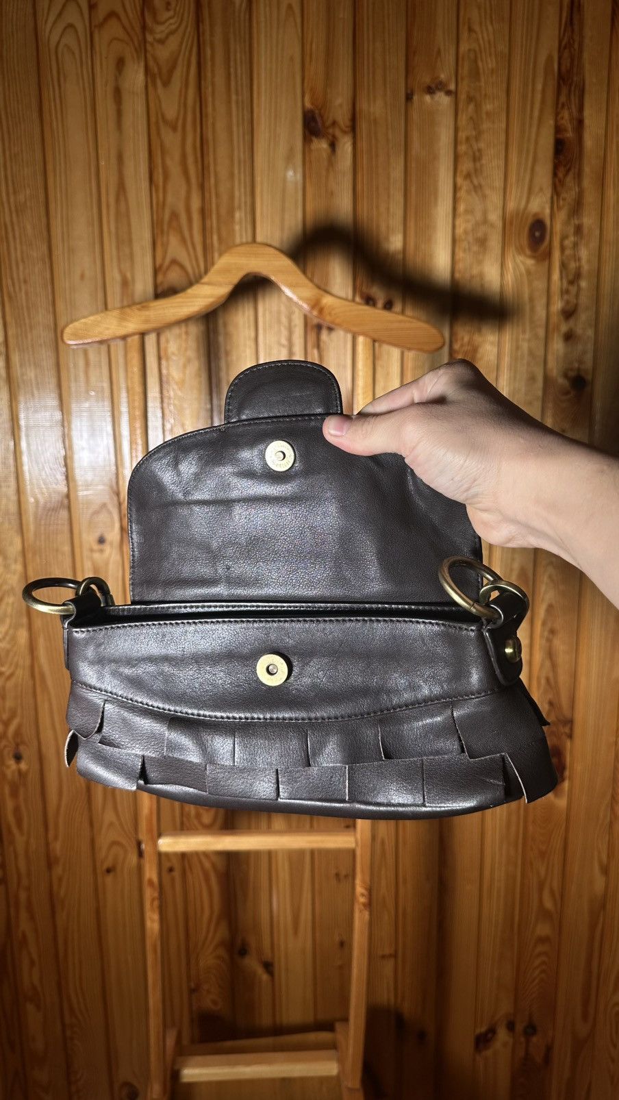 Just Cavalli × Vintage Vintage Just Cavalli Y2K brown l Laether Purse Shoulder Bag❤️ Size ONE SIZE - 19 Thumbnail