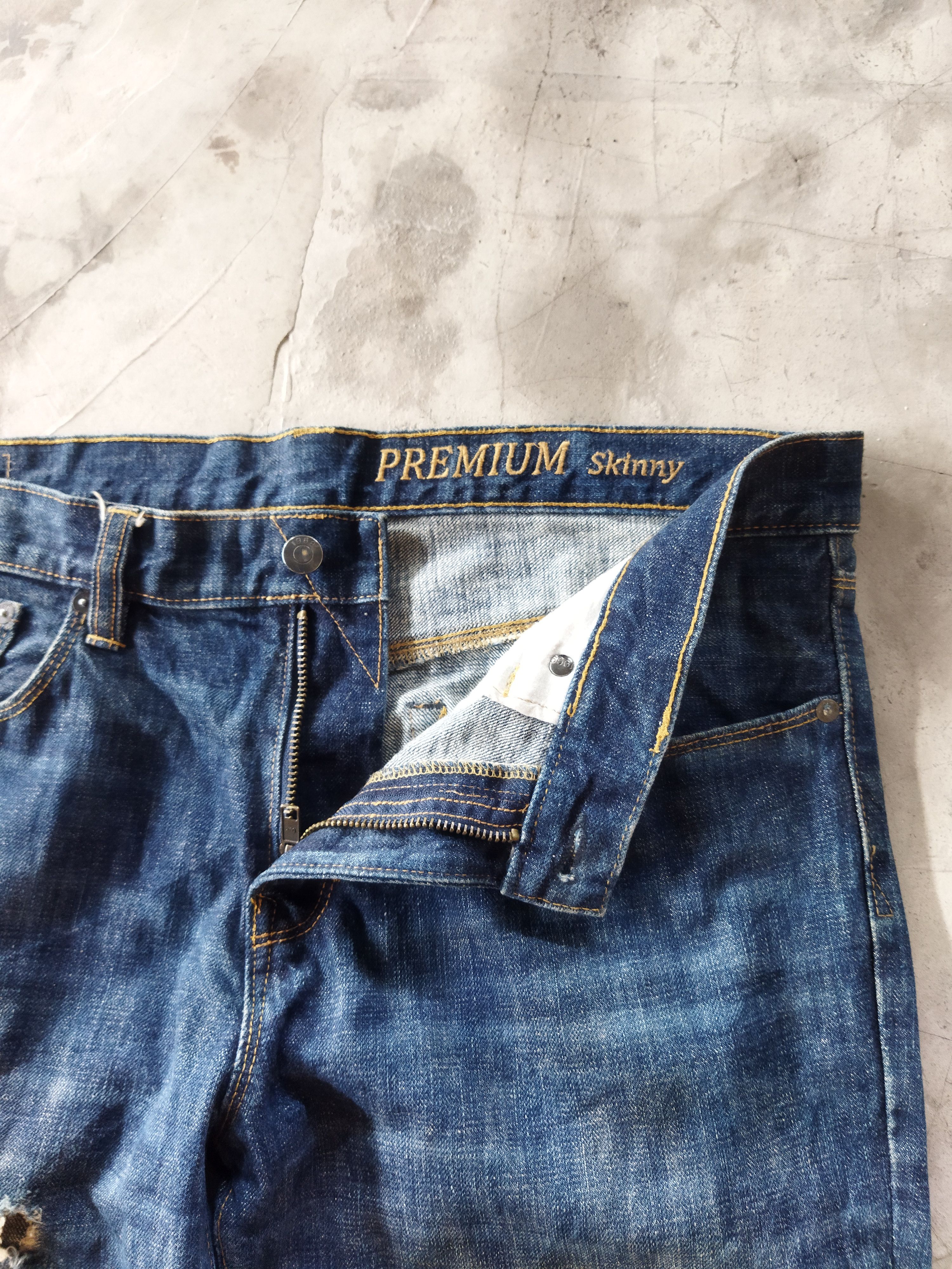 Vintage VINTAGE PREMIUM SKINNY DISTRESSED BLUE JEANS PANTS Size US 35 - 6 Thumbnail