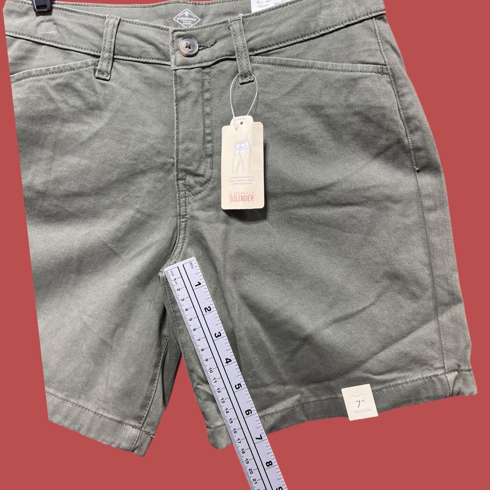 Other St. John's Bay - Women's Mid-Rise Secretly Slender 7" Inseam Size 26" / US 2 / IT 38 - 6 Thumbnail