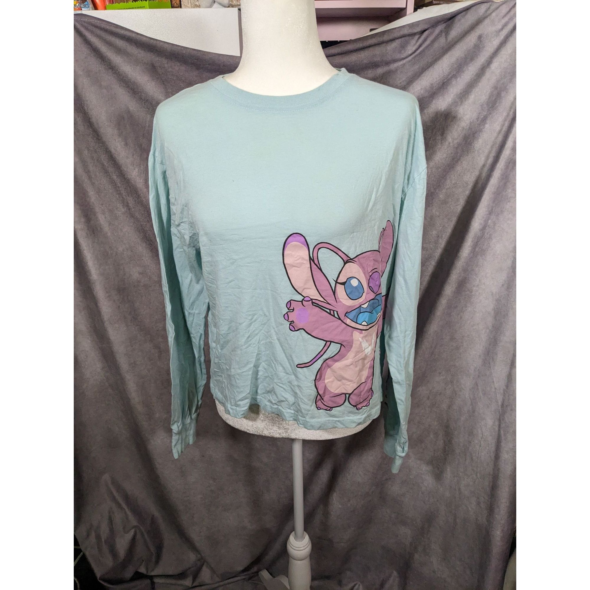 Disney Disney Stich And Angel Blue Long Sleeve Top Size M / US 6-8 / IT 42-44 - 5 Thumbnail
