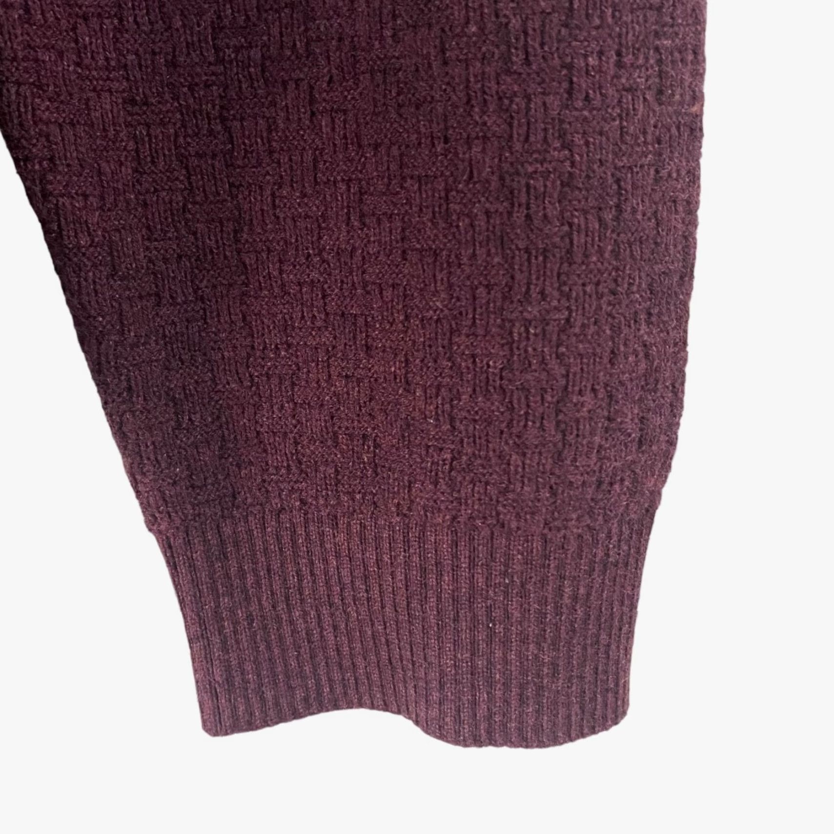 Jos. A. Bank VINTAGE Jos. A. Bank Henley Mock Neck Pullover Sweater Mens XL Burgundy Red Long-Sleeve 1905 Button Details Mens Size US XL / EU 56 / 4 - 7 Thumbnail