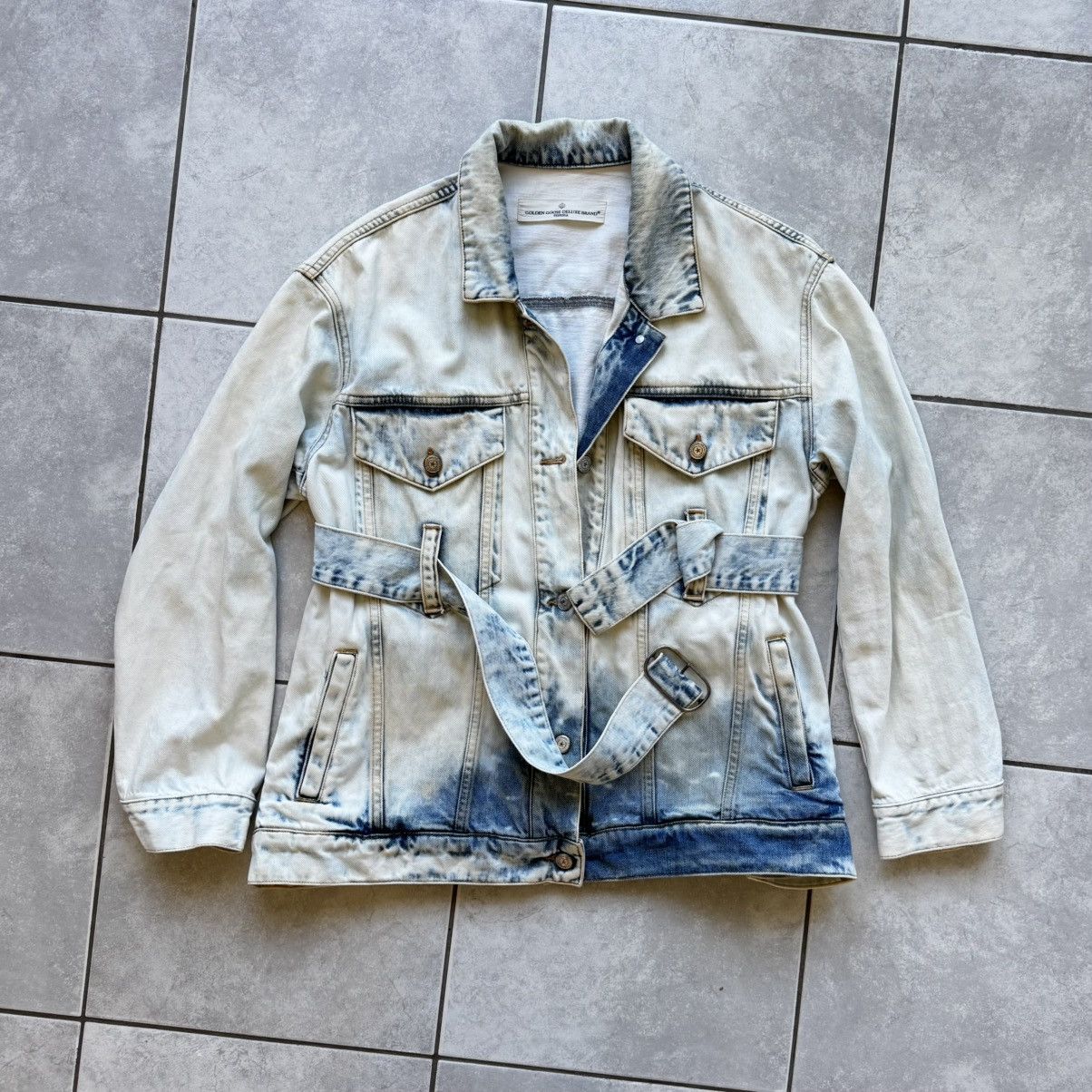 Golden Goose Golden Goose Light Blue Belted Denim Jacket Size M Size M / US 6-8 / IT 42-44 - 1 Thumbnail