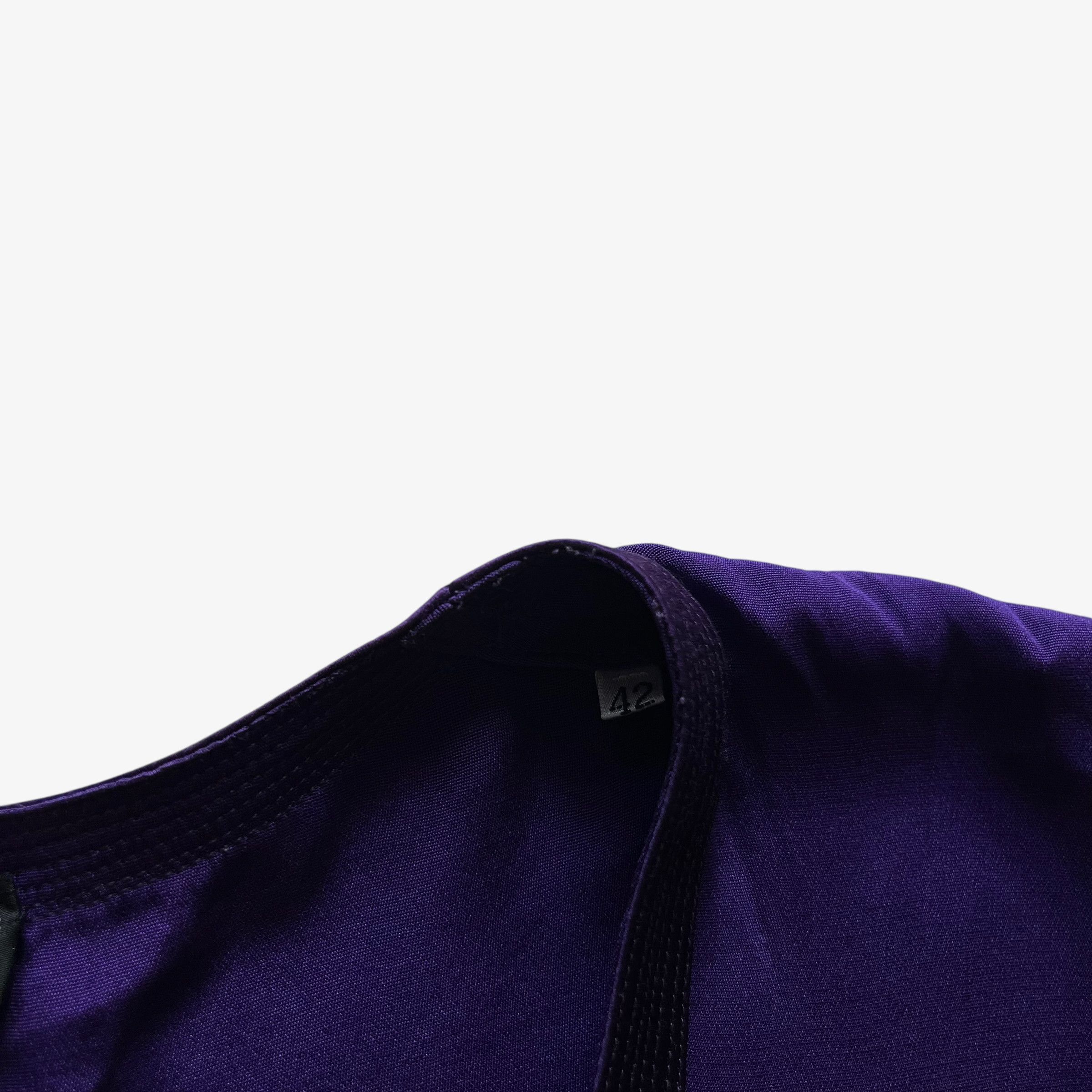 Versace Vintage 80s Women's Gianni Versace Purple Silk Top Size L / US 10 / IT 46 - 6 Thumbnail