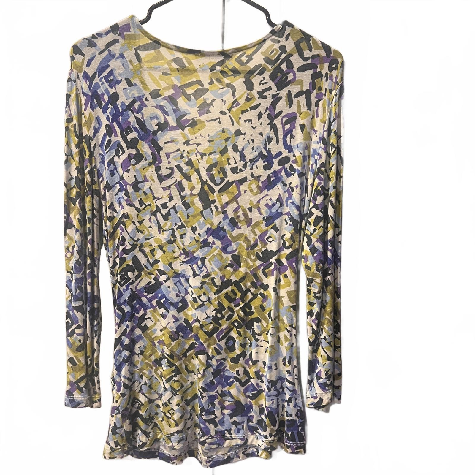 Other Cable & Gauge Women's Long Sleeve Top with Abstract Pattern Size 3XL / US 20-22 - 2 Thumbnail