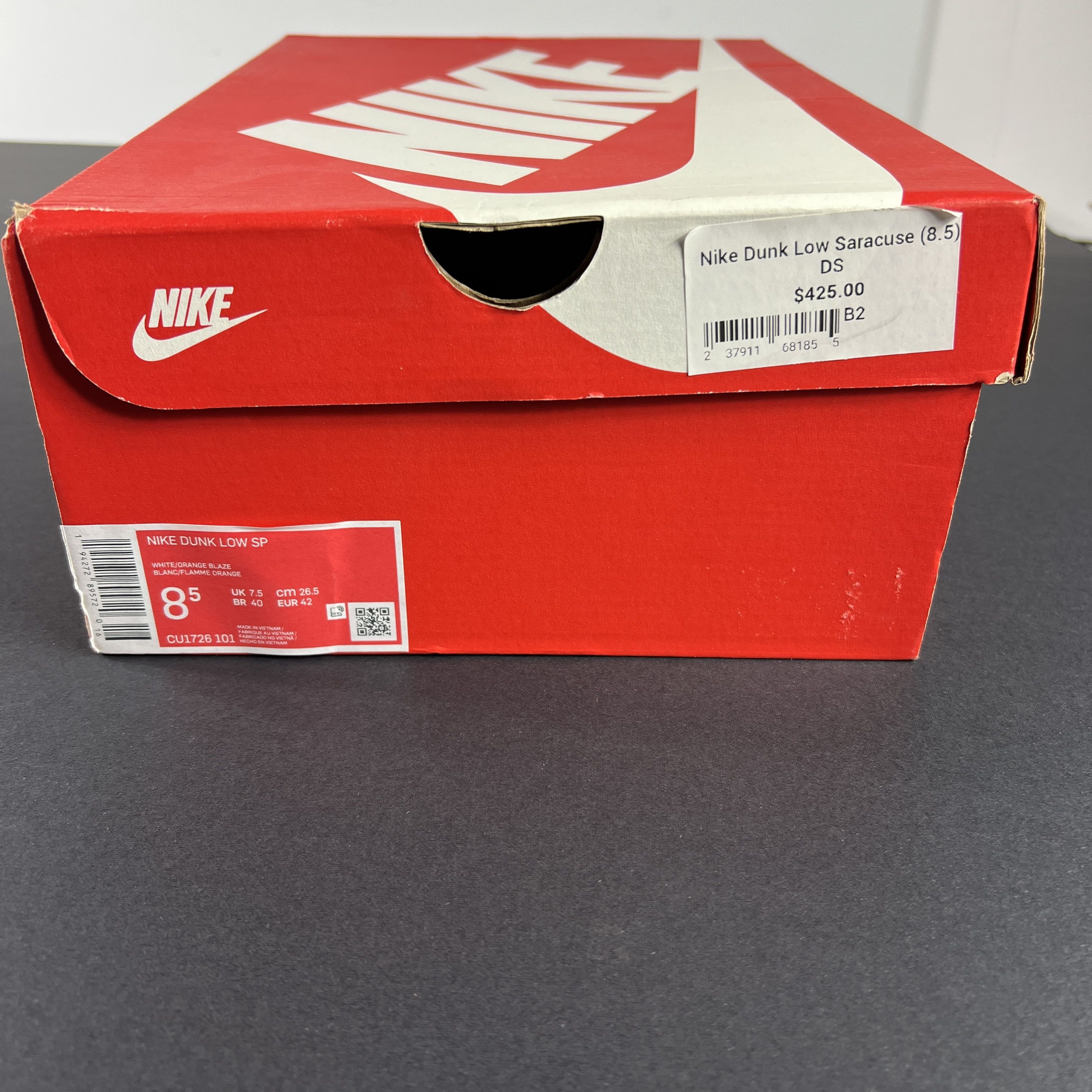 Nike Nike Dunk Low Shoes Syracuse 2020 Orange Sneakers CUI726-101 Size US 8.5 / EU 41-42 - 10 Thumbnail