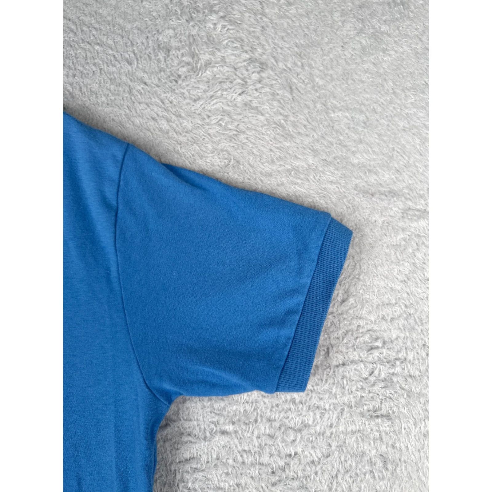 Ralph Lauren VINTAGE Ralph Lauren Polo Shirt Men Blue 100% Cotton Short Sleeve Adult Medium Polo Shirt 100% Cotton Blue Mens Slim Modern American Sports Polo Size US M / EU 48-50 / 2 - 2 Thumbnail