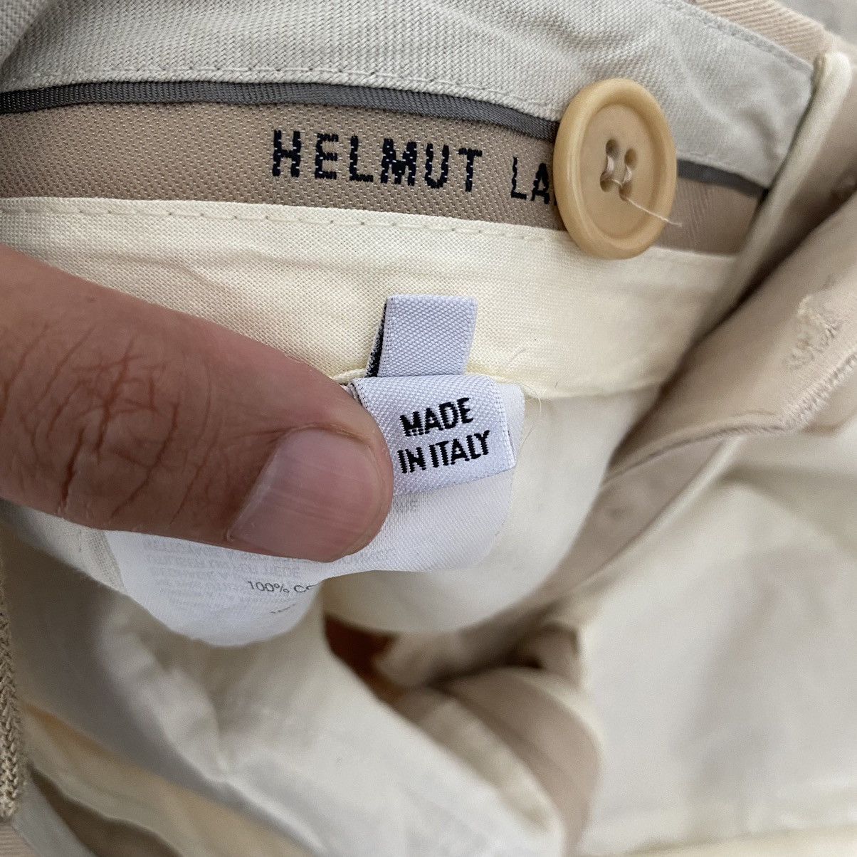 Helmut Lang Fall 2000’s Archive Helmut Lang Beige Tux Trouser Pants RTW Size US 34 / EU 50 - 20 Thumbnail