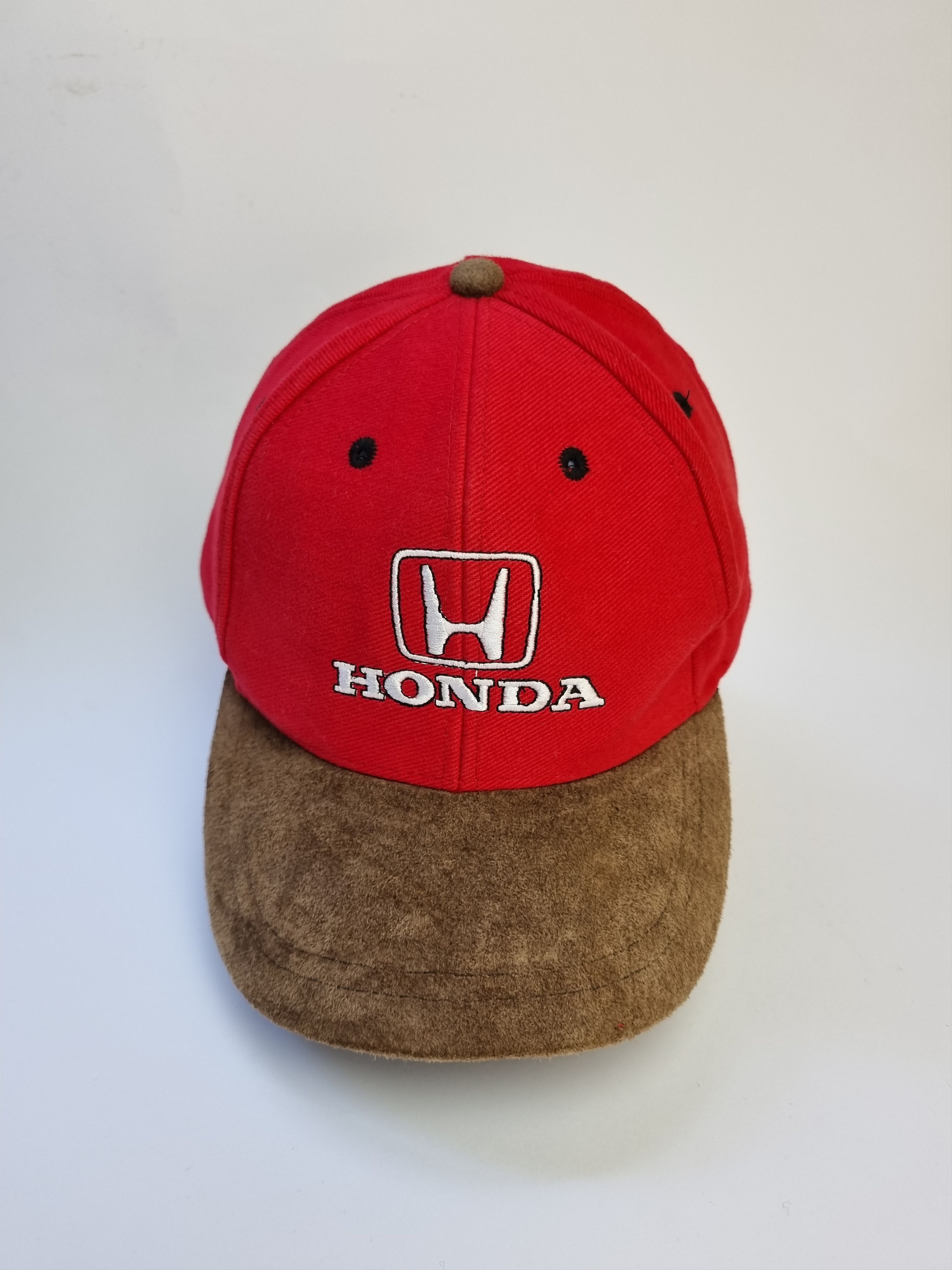 Honda 90s Vintage Honda Suede Peak Contrast Design Cap Size ONE SIZE - 14 Thumbnail