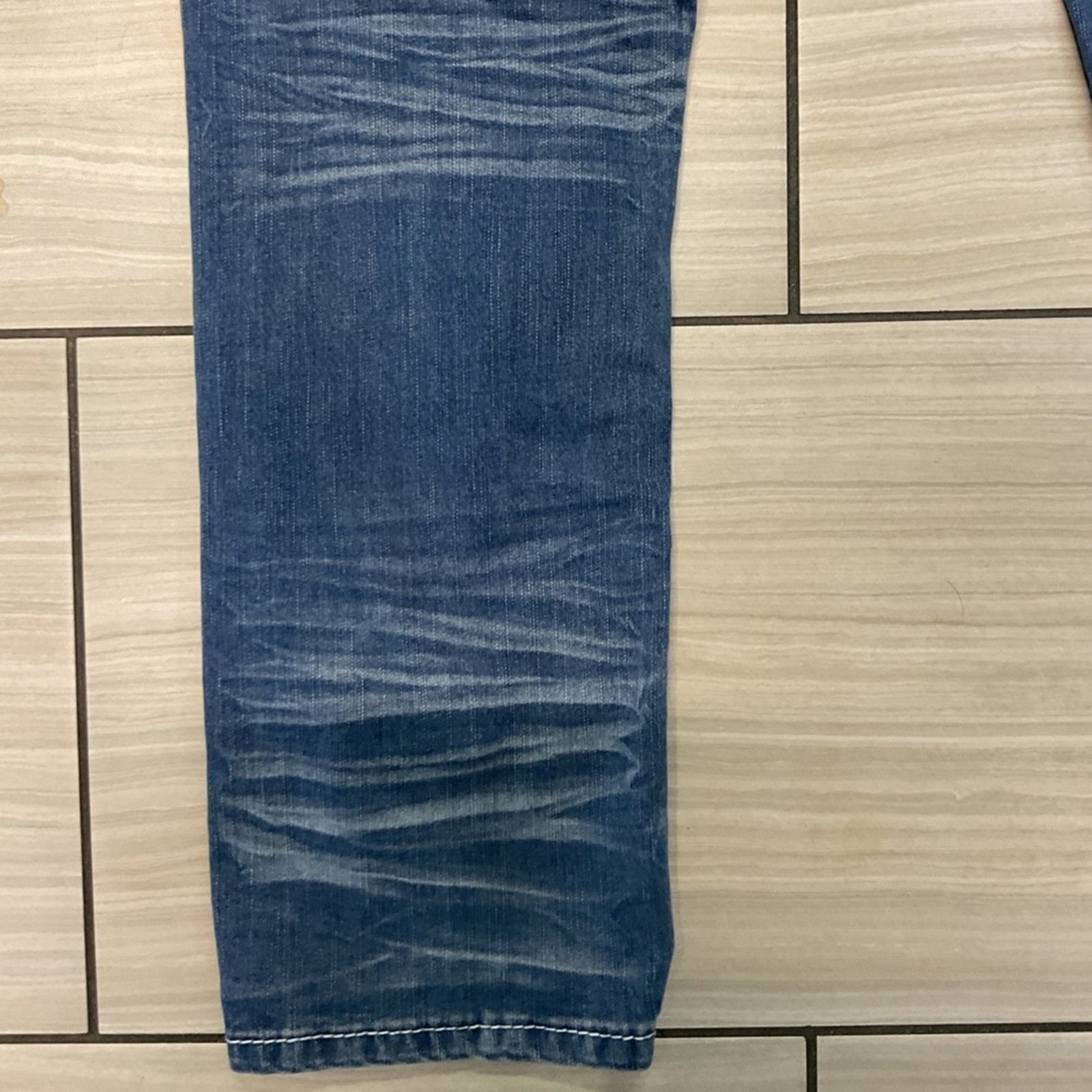 Vintage True Luck Men’s Light Blue Denim Straight Jeans Size US 34 / EU 50 - 11 Thumbnail
