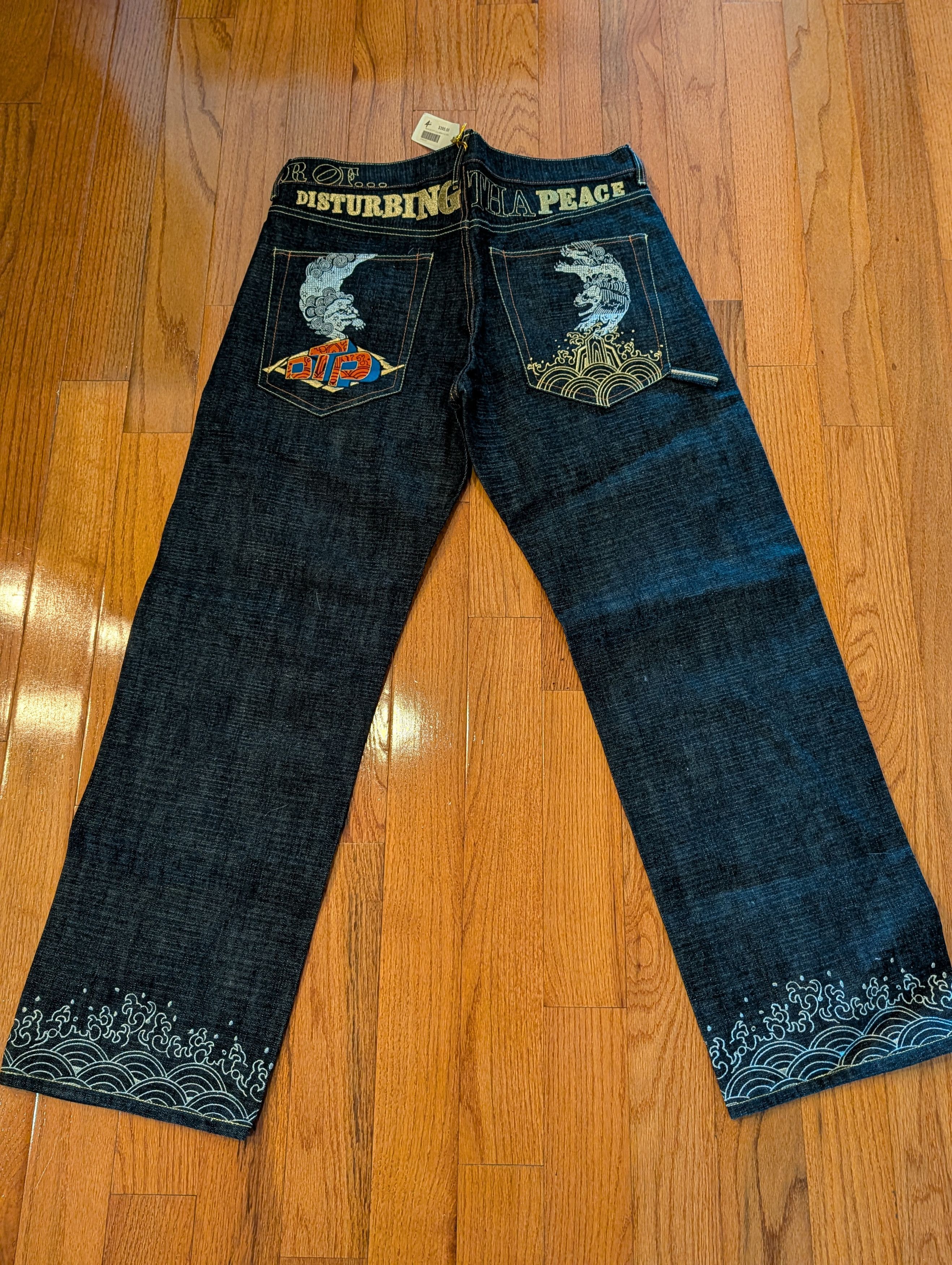 Vintage The Year of DTP Disturbing Tha Baggy Hip Hop Denim Jeans Size US 38 / EU 54 - 1 Thumbnail