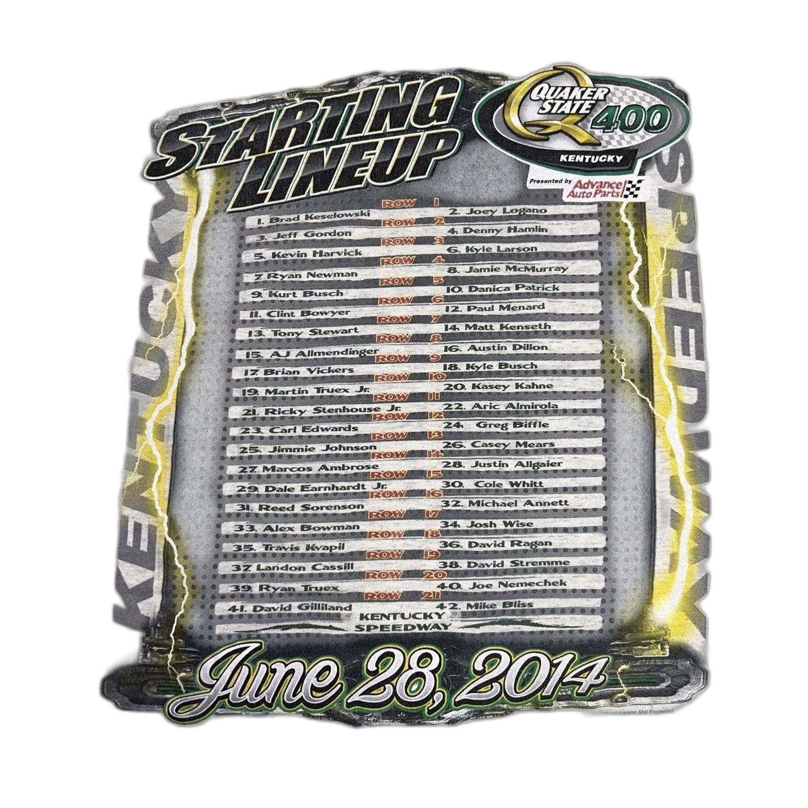 Chase Authentics Kentucky Speedway NASCAR Shirt Graphic Quaker State 400 Shir Size US XL / EU 56 / 4 - 6 Thumbnail