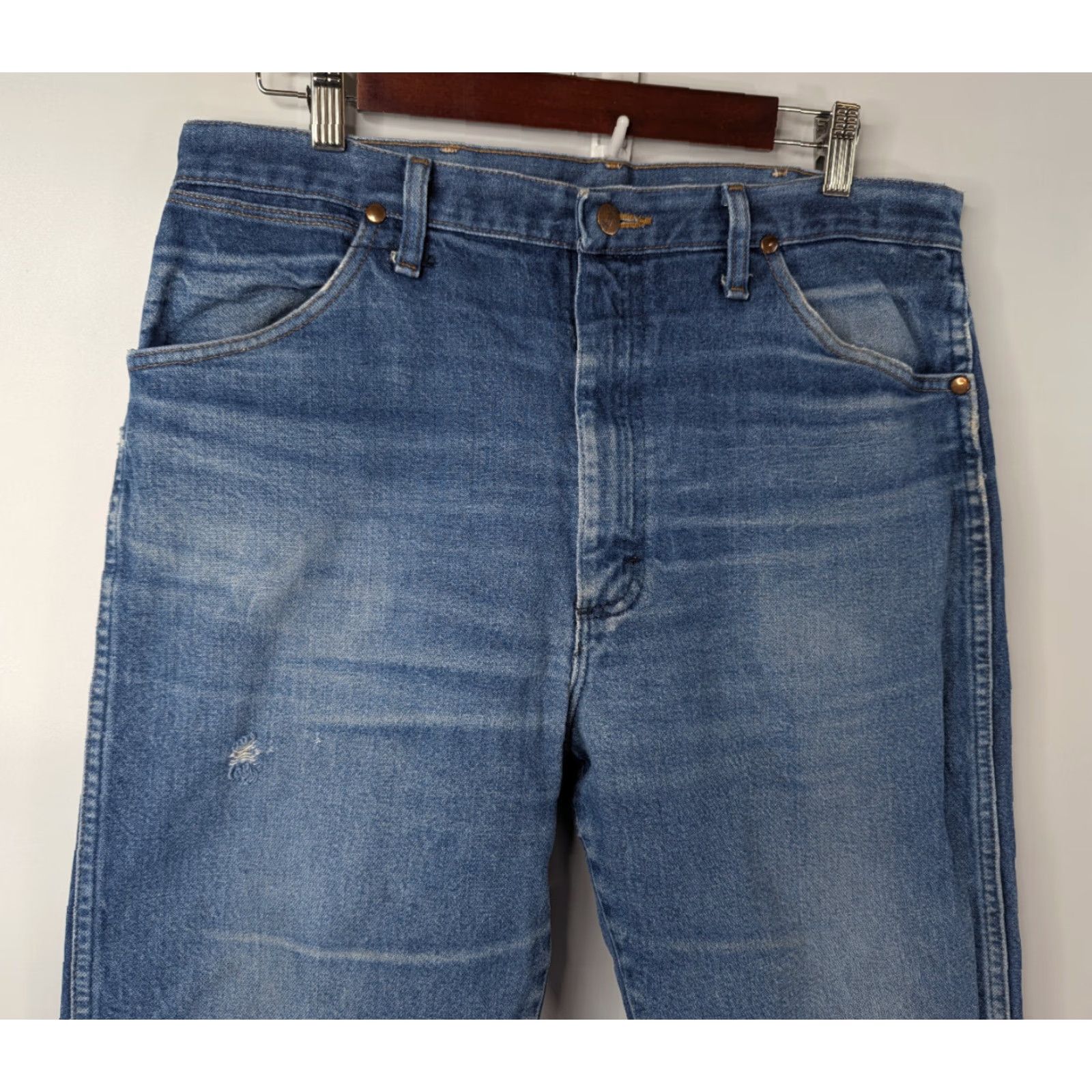Wrangler VINTAGE Wrangler Jeans Men's 36x34 Cowboy Cut Bootcut Western Workwear Distressed 13MWZ jeans Size US 36 / EU 52 - 5 Thumbnail