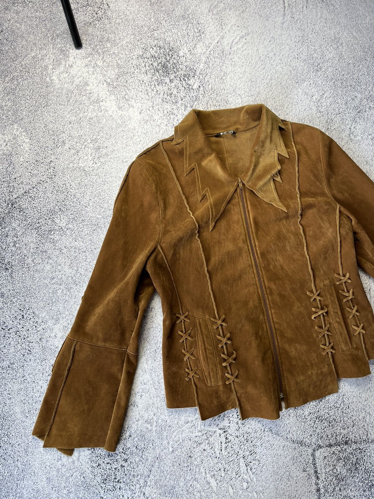 Japanese Brand Vintage Fringed Leather Suede Cowboy Western Jacket Size L / US 10 / IT 46 - 5 Thumbnail