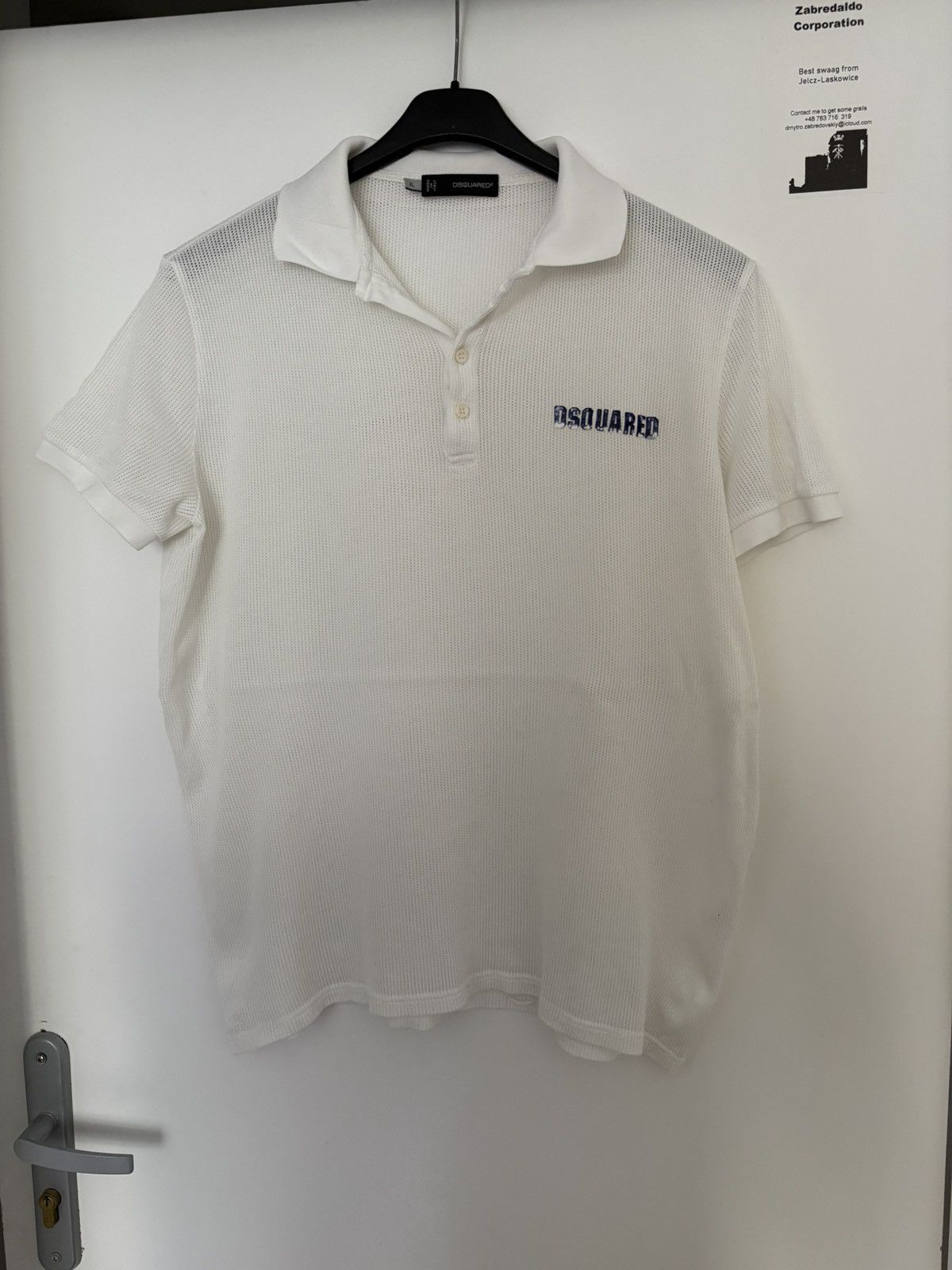 Dsquared2 RARE😝 Dsquared2 mesh polo shirt Vintage luxury glamour Size US L / EU 52-54 / 3 - 1 Thumbnail