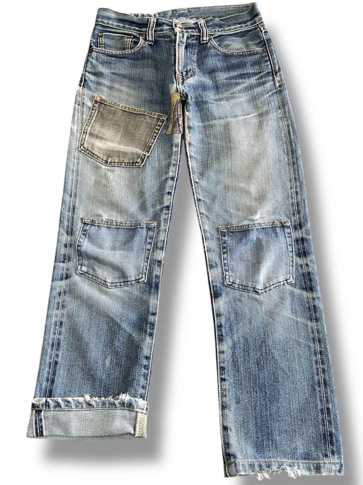 Jun Takahashi × Uniqlo Vintage Uniqlo S002 Selvedge Pocket Patchwork Denim Size US 28 / EU 44 - 1 Thumbnail