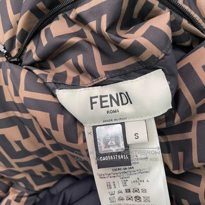 Fendi Fendi Brown Two-Faced Hooded Down Jacket Size S / US 4 / IT 40 - 4 Thumbnail
