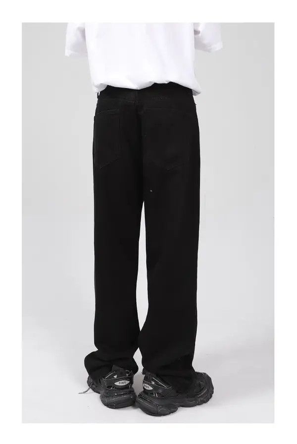 Japanese Brand Japanese style simple straight casual jeans for men Size US 32 / EU 48 - 3 Thumbnail