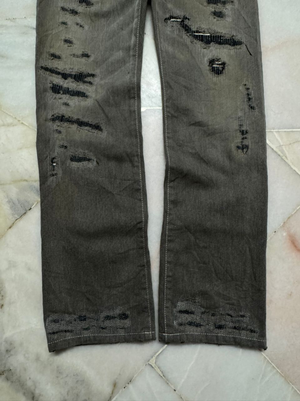 Tornado Mart 💥Sick💥Undercover Style Distressed By Japanese Sashiko Boro Size US 28 / EU 44 - 8 Thumbnail