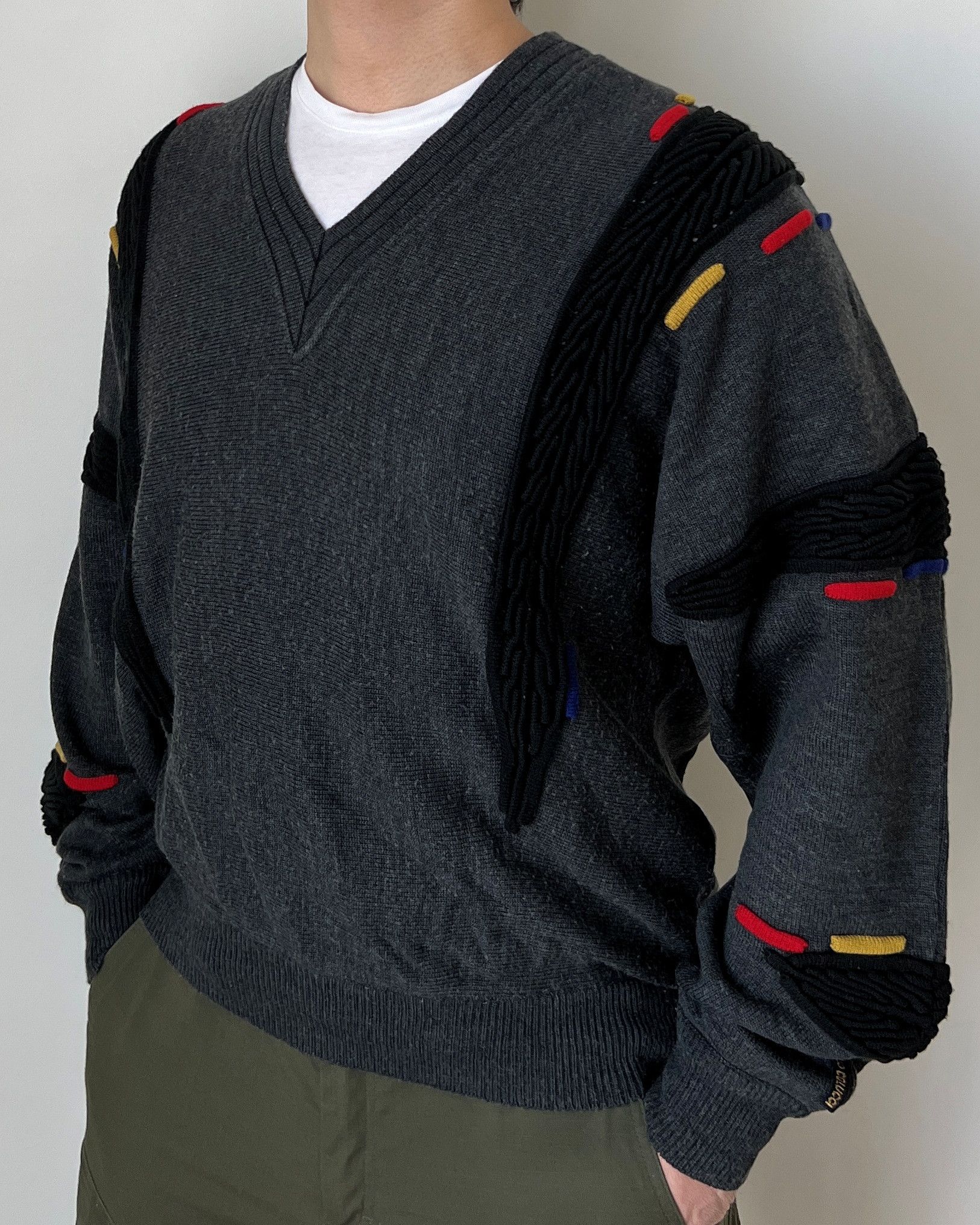 Carlo Colucci VINTAGE CARLO COLUCCI WOOL V-NECK SWEATER Size US L / EU 52-54 / 3 - 2 Thumbnail
