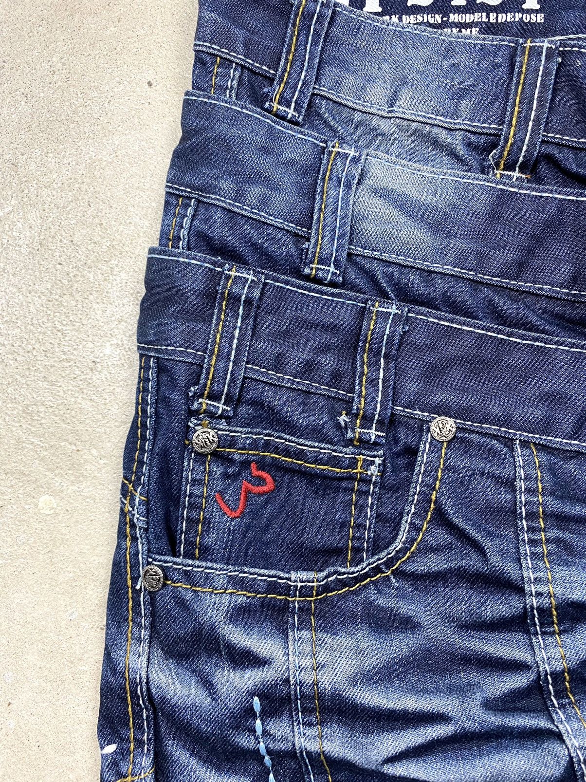 Japanese Brand Rare! Vintage Japan Design by Okishana Samoki Jeans Pants Size US 30 / EU 46 - 6 Thumbnail