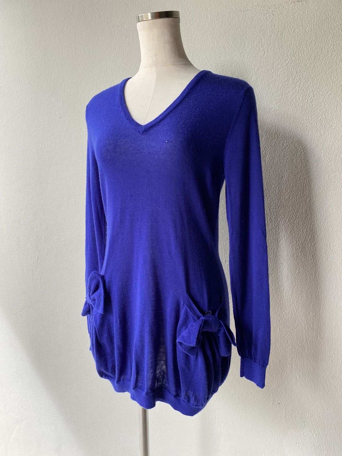 Moschino Moschino Blue Long-Sleeve Knitted dress Size S / US 4 / IT 40 - 20 Thumbnail