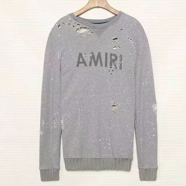 Amiri AMIRI Distressed Letter Logo Crewneck Sweatshirt Men's Size US L / EU 52-54 / 3 - 1 Thumbnail