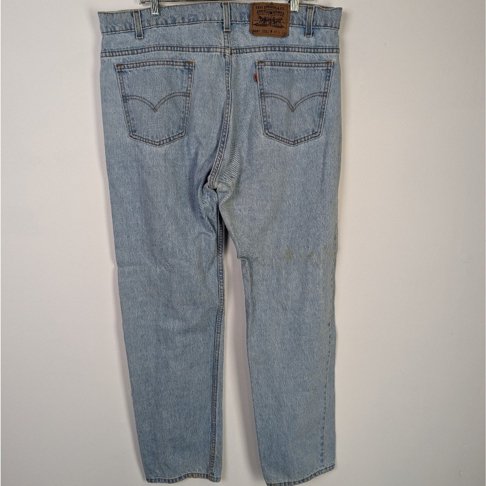 Levi's Vintage Levi's 505 Orange Tab Straight Leg Jeans 40 x 32 Size US 40 / EU 56 - 7 Thumbnail