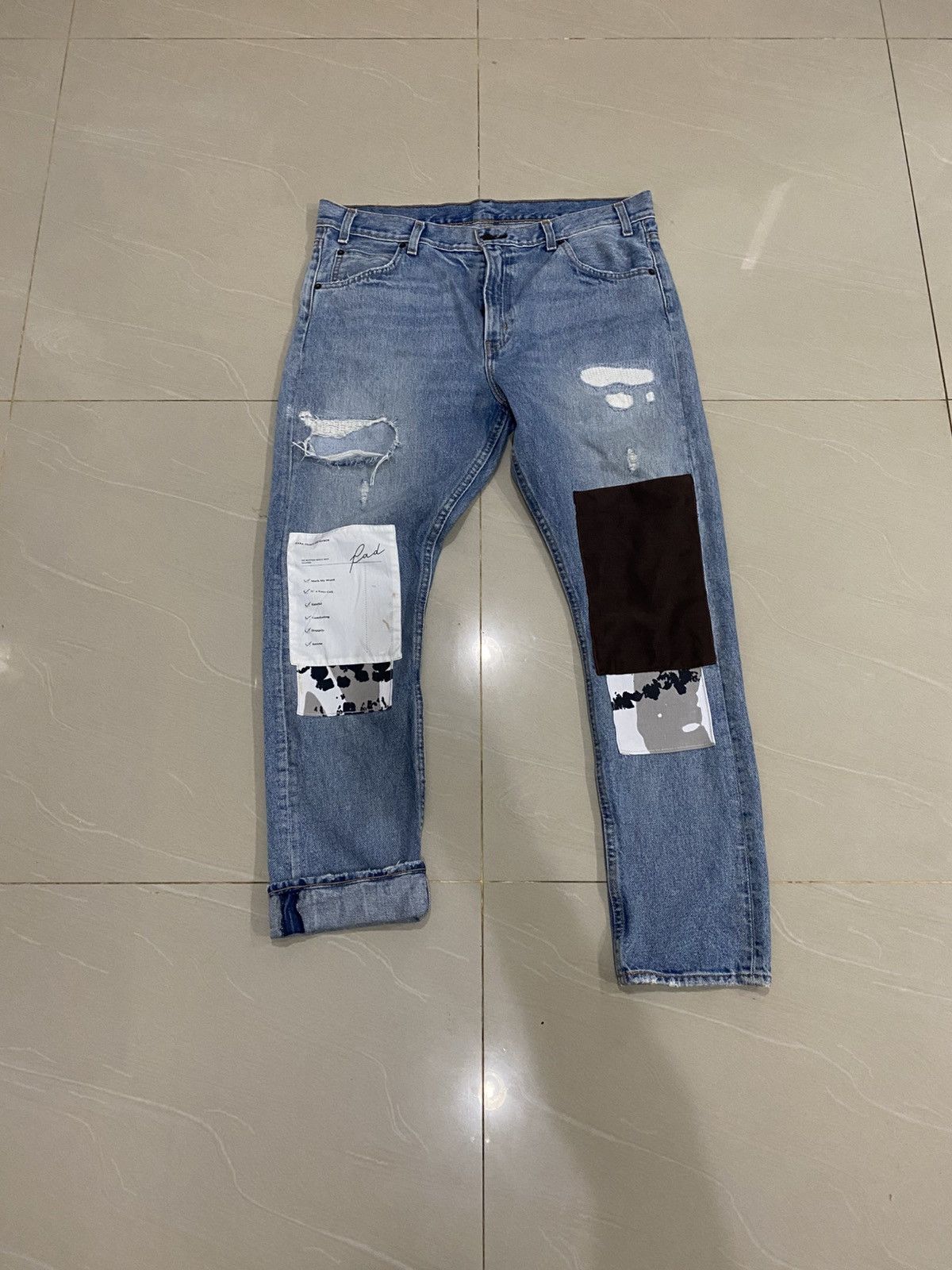 Levi's Levis 505c Kurt Cobain Patehed Custom Jens Size US 36 / EU 52 - 1 Thumbnail