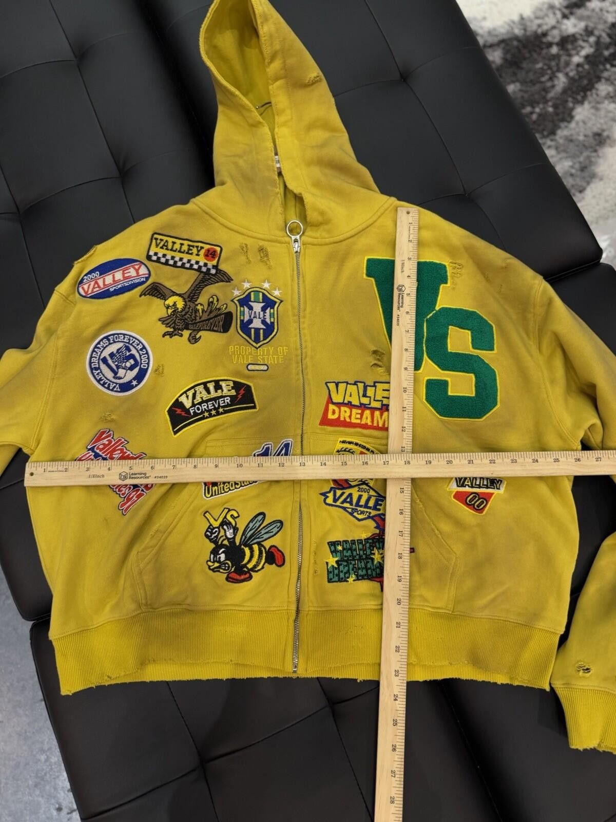 Vale XL - Vale Zip Up Yellow Hoodie Authentic Valley Vale Forever Size US XL / EU 56 / 4 - 10 Thumbnail
