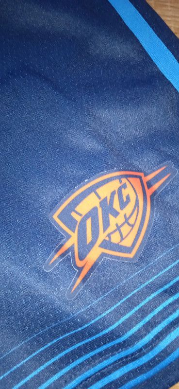 Nike NBA shorts oklahoma thunder 2018/2019 Size US 30 / EU 46 - 2 Thumbnail