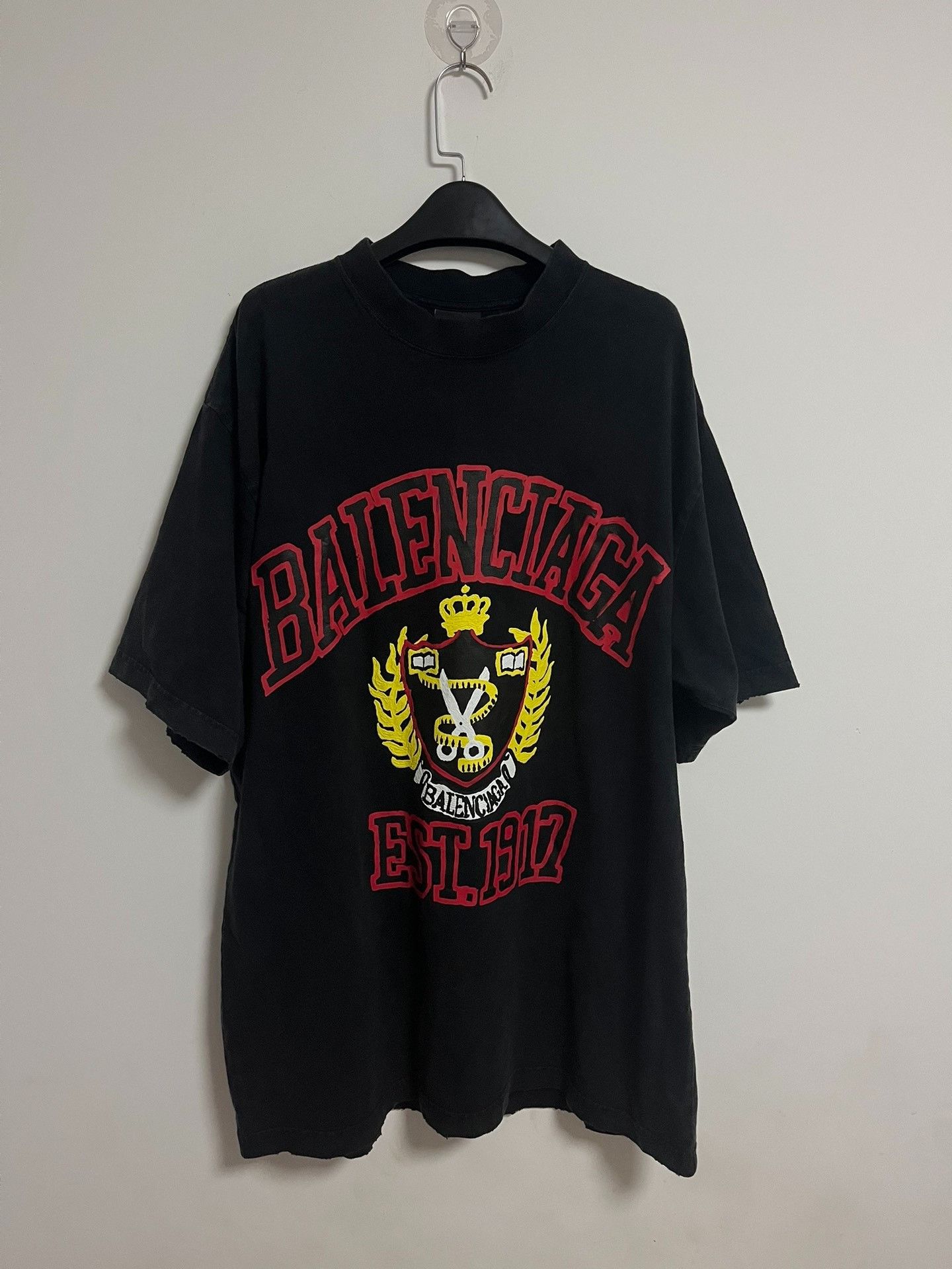 BALENCIAGA 23SS EST1917 tシャツ Balenciaga Navy and White Est. 1917 T-Shirt Balenciaga