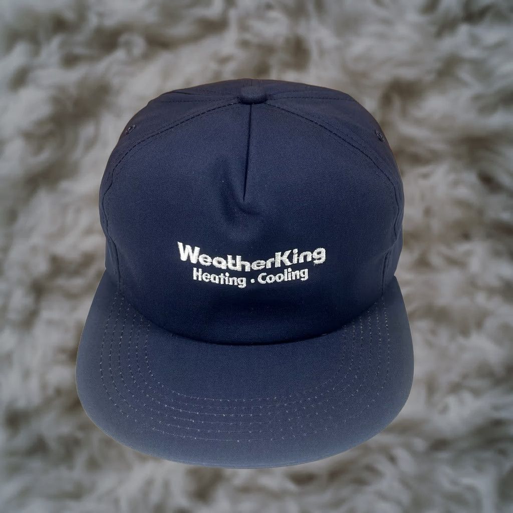 Vintage VINTAGE Cintas Weather King Heating & Cooling Snapback Trucker Hat Cap Navy Blue Hat Mens Adjustable Blue Size ONE SIZE - 1 Thumbnail