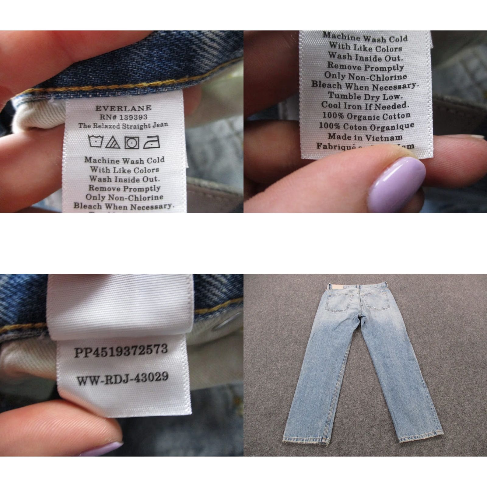 Everlane Vintage Everlane Jeans 25 Blue Denim - Relaxed Straight Fit - 5-Pocket Size 42" / US 20 - 8 Thumbnail
