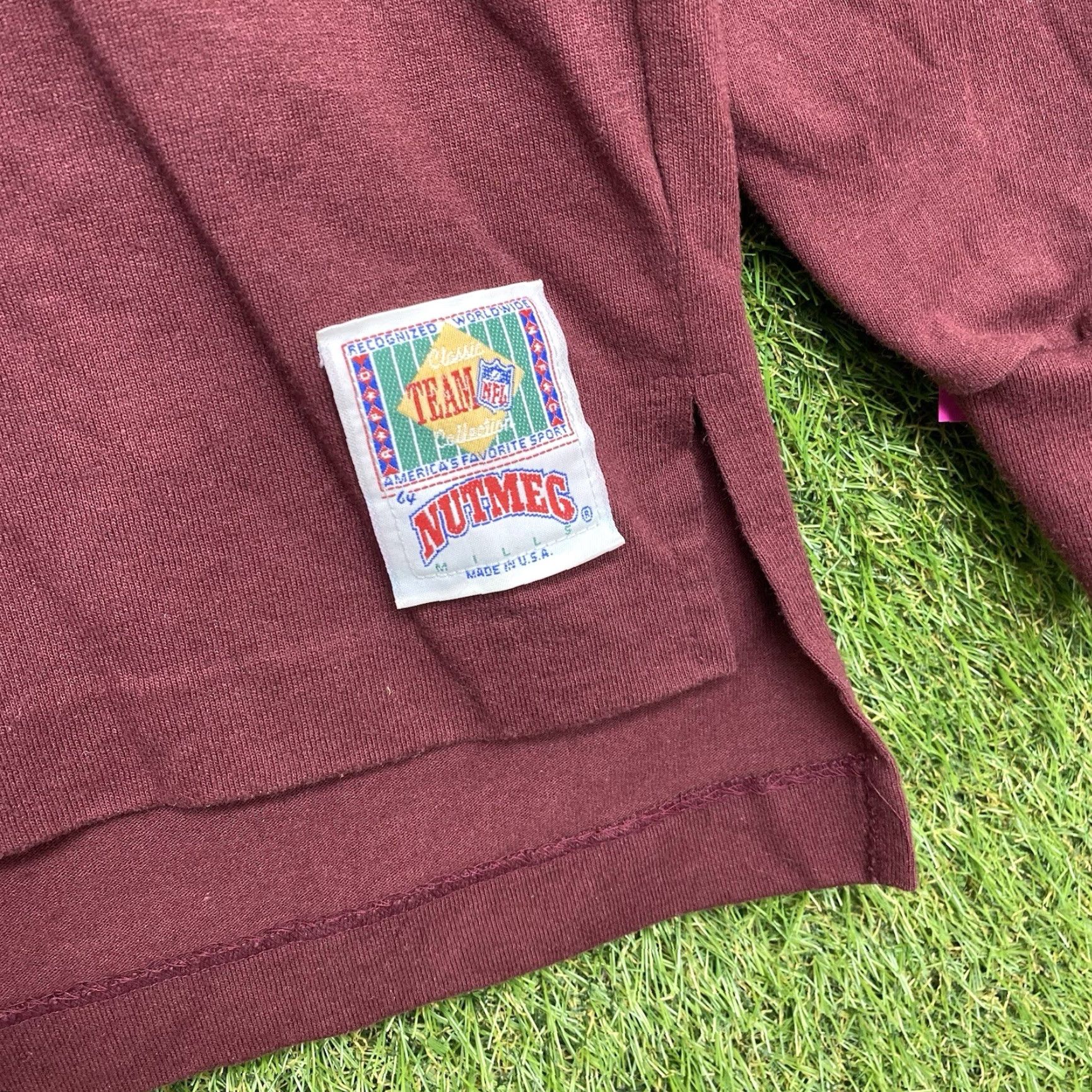 Nutmeg VINTAGE Nutmeg Rugby Polo Shirt Mens Large 80s 90s NFL Sport Red Cotton Embroidered Striped Long Sleeve Rugby Size US L / EU 52-54 / 3 - 3 Thumbnail