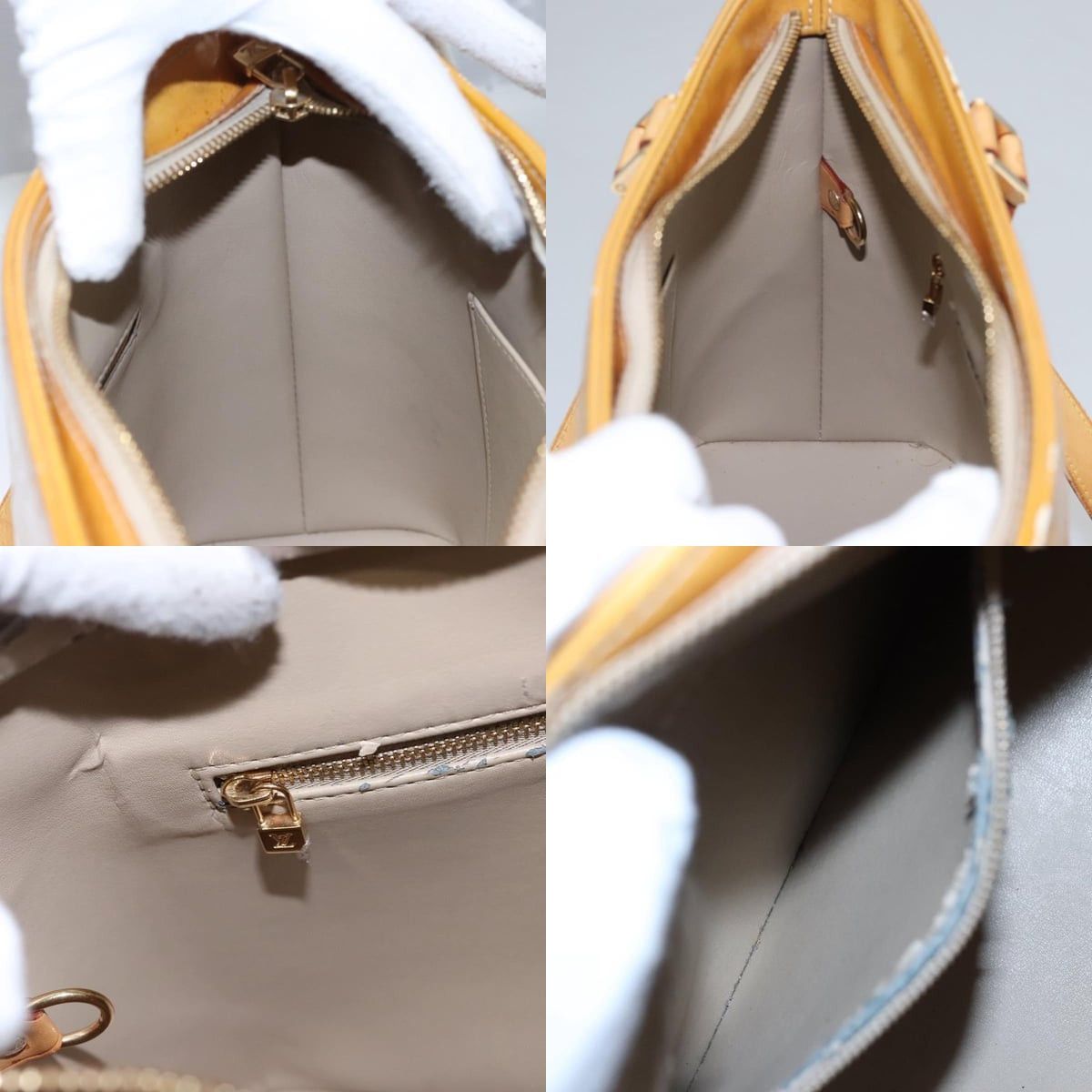 Louis Vuitton LOUIS VUITTON Monogram Vernis Houston Hand Bag Beige M91004 Size ONE SIZE - 13 Thumbnail