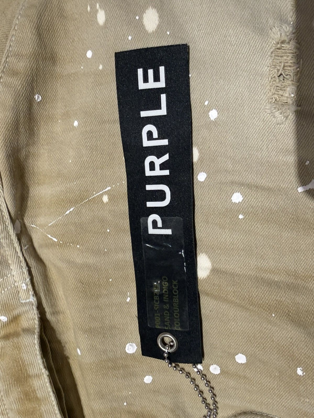 Purple Brand Purple Brand P001 Jeans – Sand & Indigo Colourblock – W32 Size US 32 / EU 48 - 9 Thumbnail