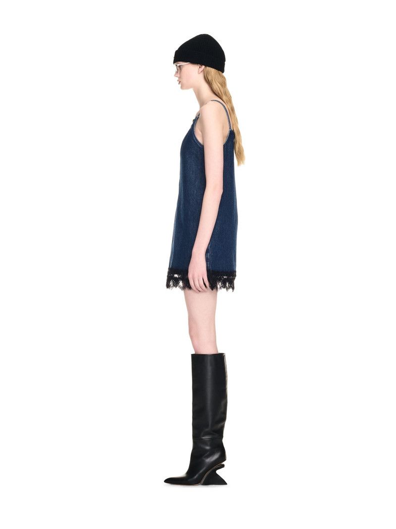 Off-White o1y1225 Mini Dress in Blue/Black Size S / US 4 / IT 40 - 3 Thumbnail