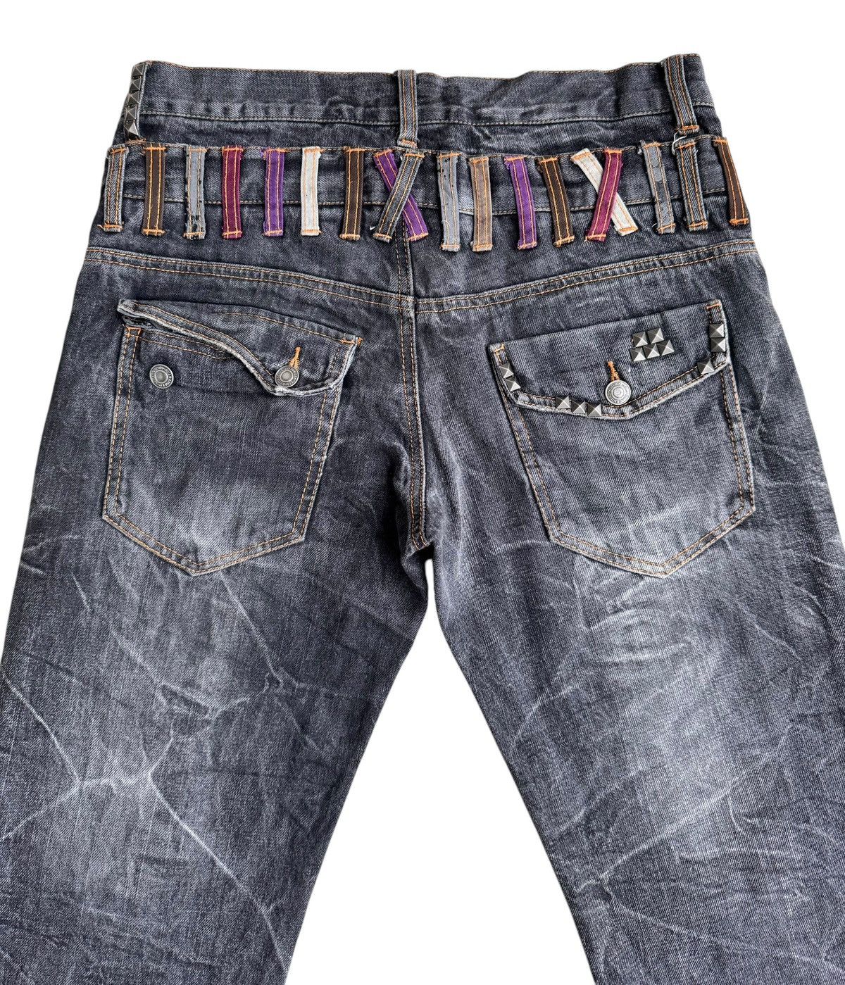 Japanese Brand 🔥Japanese Brand Nylaus Distressed Zipper Denim Jeans Size US 32 / EU 48 - 9 Thumbnail