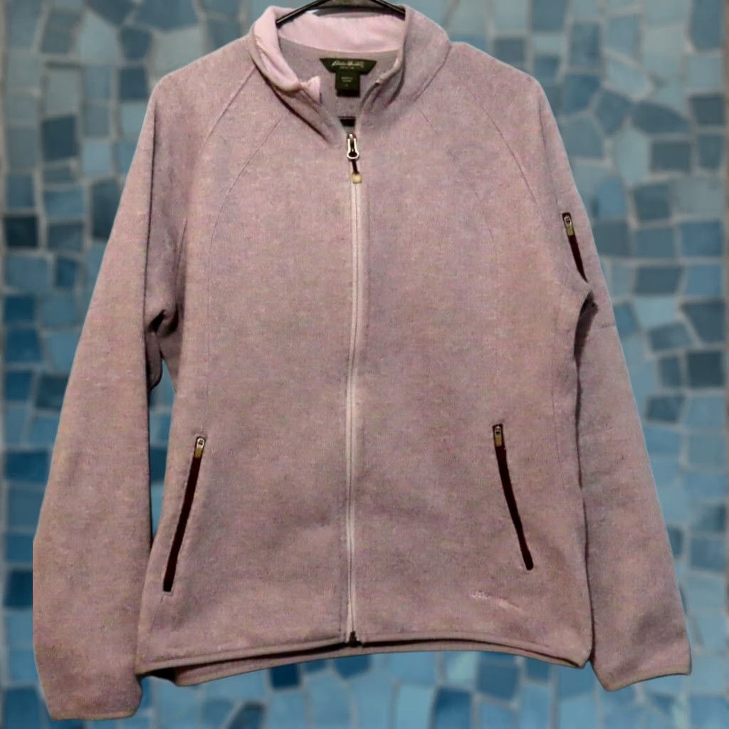 Eddie Bauer Eddie Bauer Jacket Womens XL Lavender Fleece Full Zip Pockets Classic Outdoor Quilt Logo Size XL / US 12-14 / IT 48-50 - 1 Thumbnail