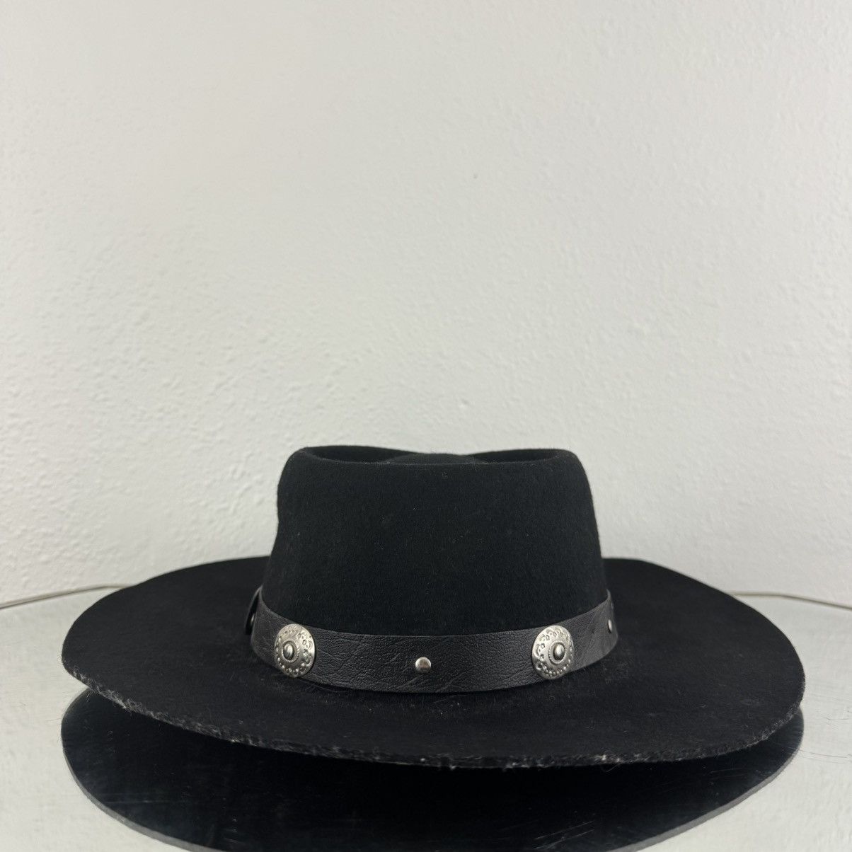 Rockmount Ranch Wear ROCKMOUNT RANCH WEAR Black Wool Concho Western Cowboy Hat Size ONE SIZE - 4 Thumbnail