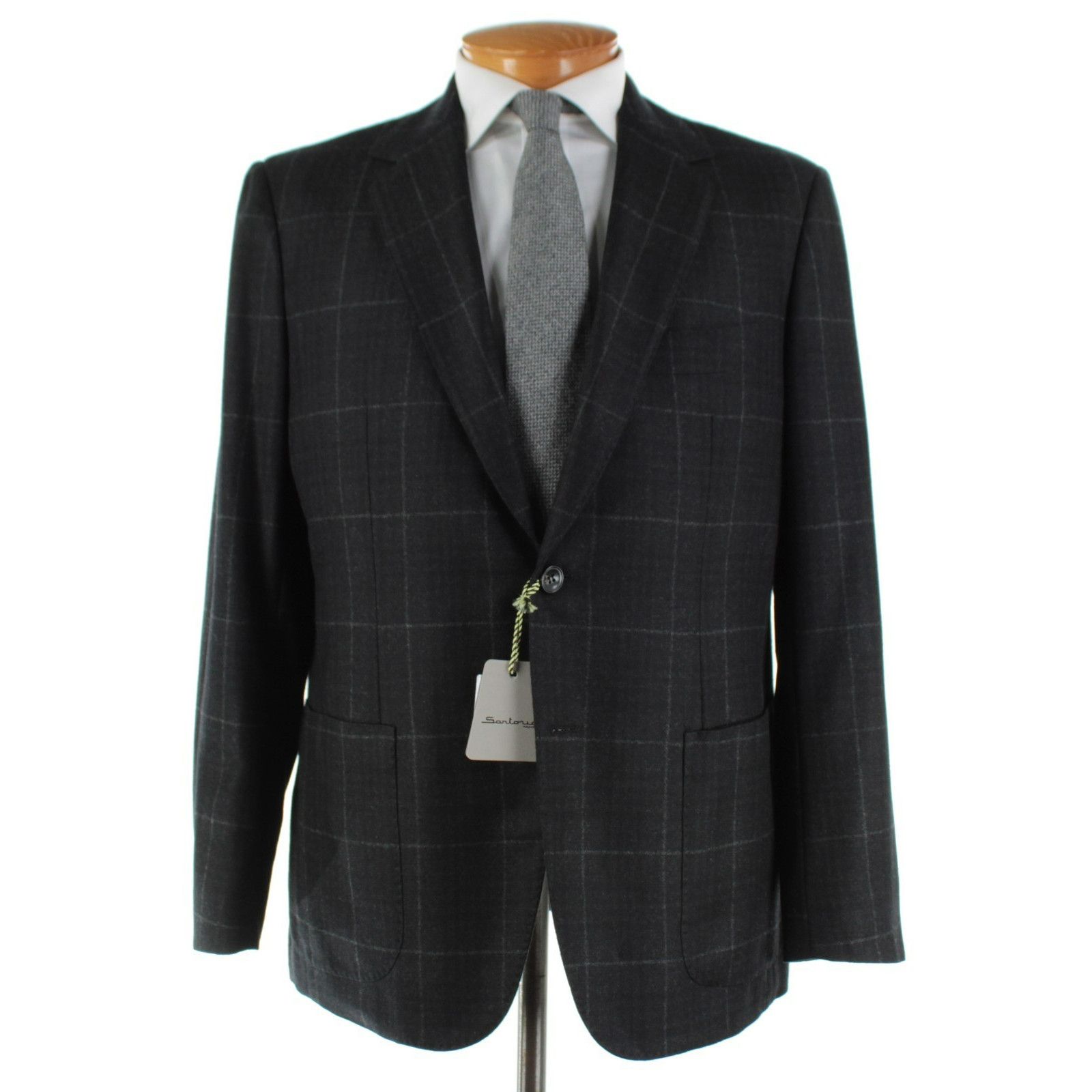 SARTORIO Sartorio Sport Coat Size 44 Regular US in Black Size 44R - 1 Thumbnail