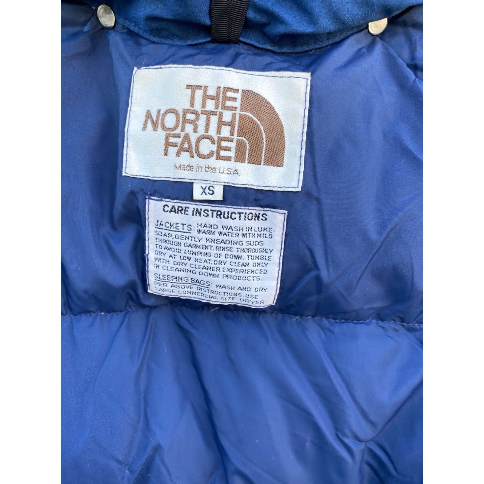The North Face VINTAGE The North Face Brown Label Down Parka Jacket XS Blue 80s 70s Hooded Mens Size US XS / EU 42 / 0 - 4 Thumbnail