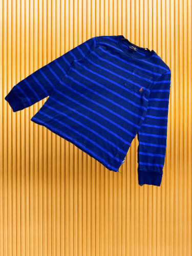 Polo Ralph Lauren × Vintage Polo Ralph Lauren Striped Longsleeve Rugby Shirt Size US S / EU 44-46 / 1 - 1 Thumbnail