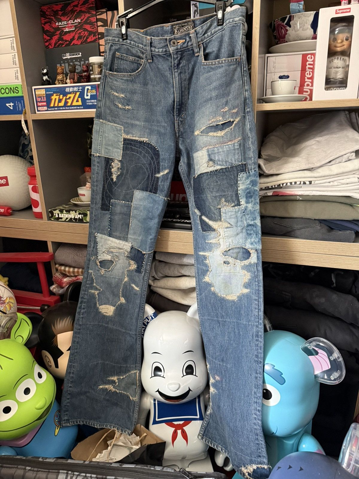 Kapital Kountry Kapital 14OZ Denim 5P Flare Jeans Crazy Dixie Remake Size US 32 / EU 48 - 2 Thumbnail